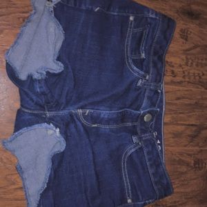 Blue jean shorts